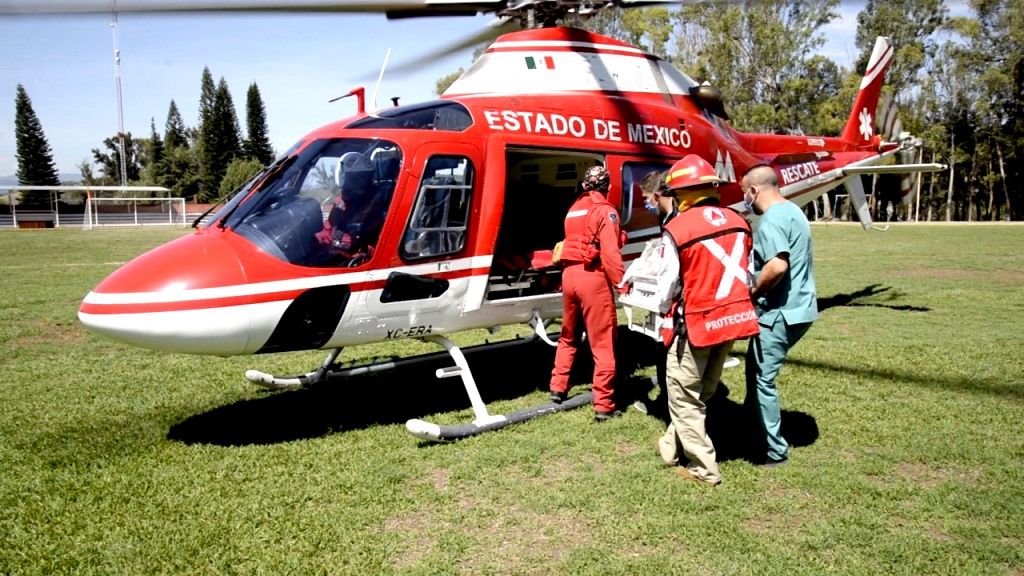La Unidad de Rescate Aéreo ’Relámpagos’ traslada a recién nacida para atención especializada en Toluca
