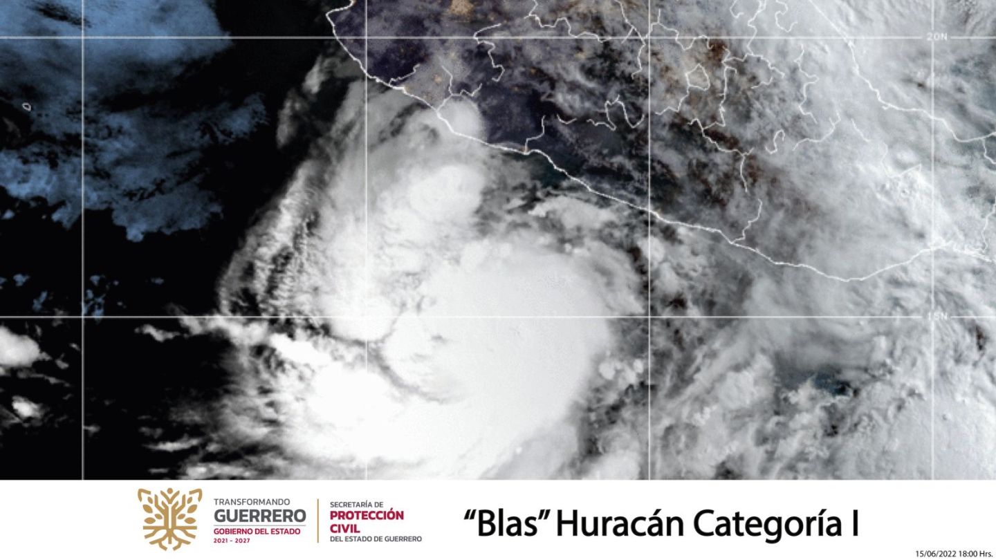 SPCGro informa que huracán ’Blas’ seguirá generando lluvias fuertes en Guerrero