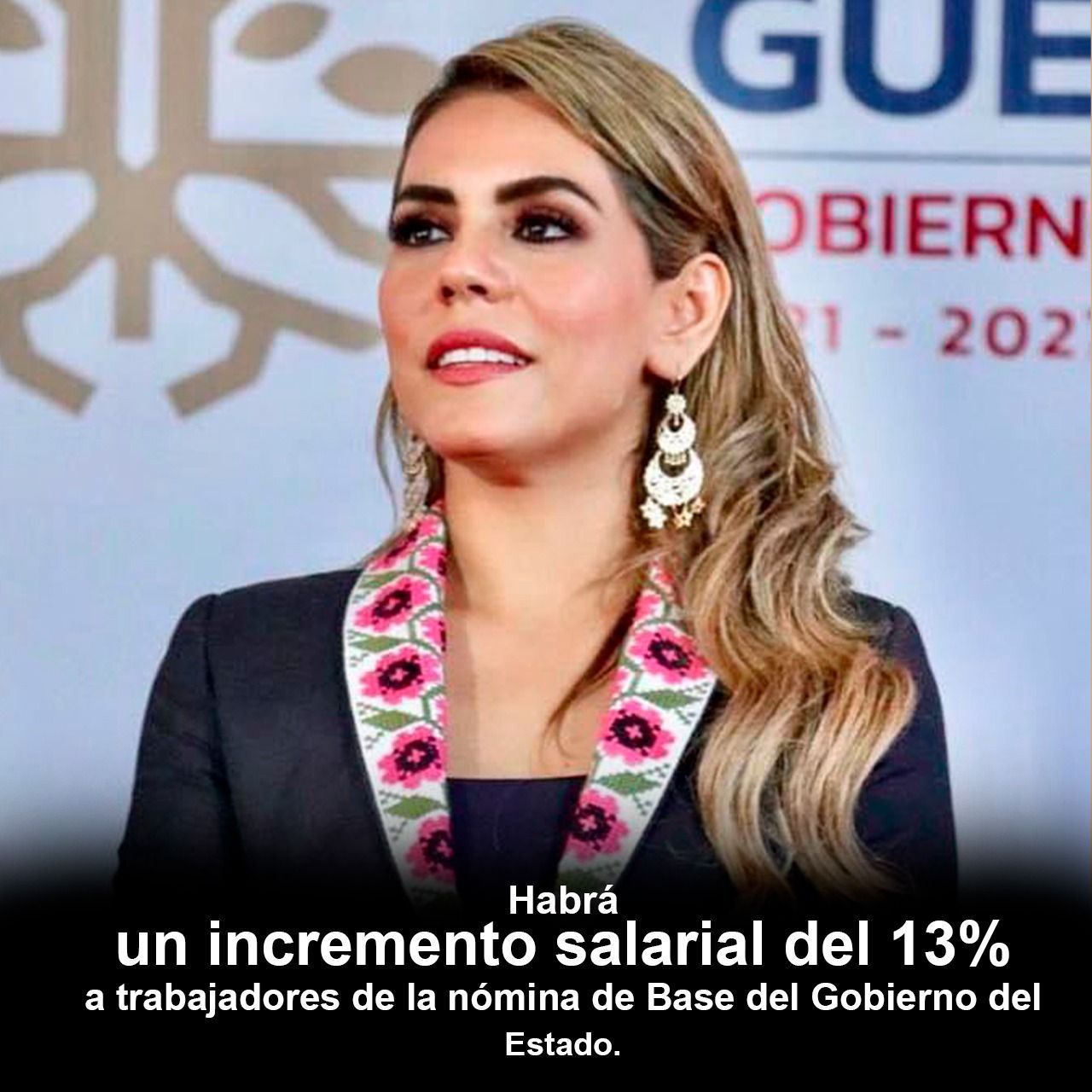 Autoriza Evelyn Salgado un incremento salarial del 13% a trabajadores de Base del Gobierno de Guerrero