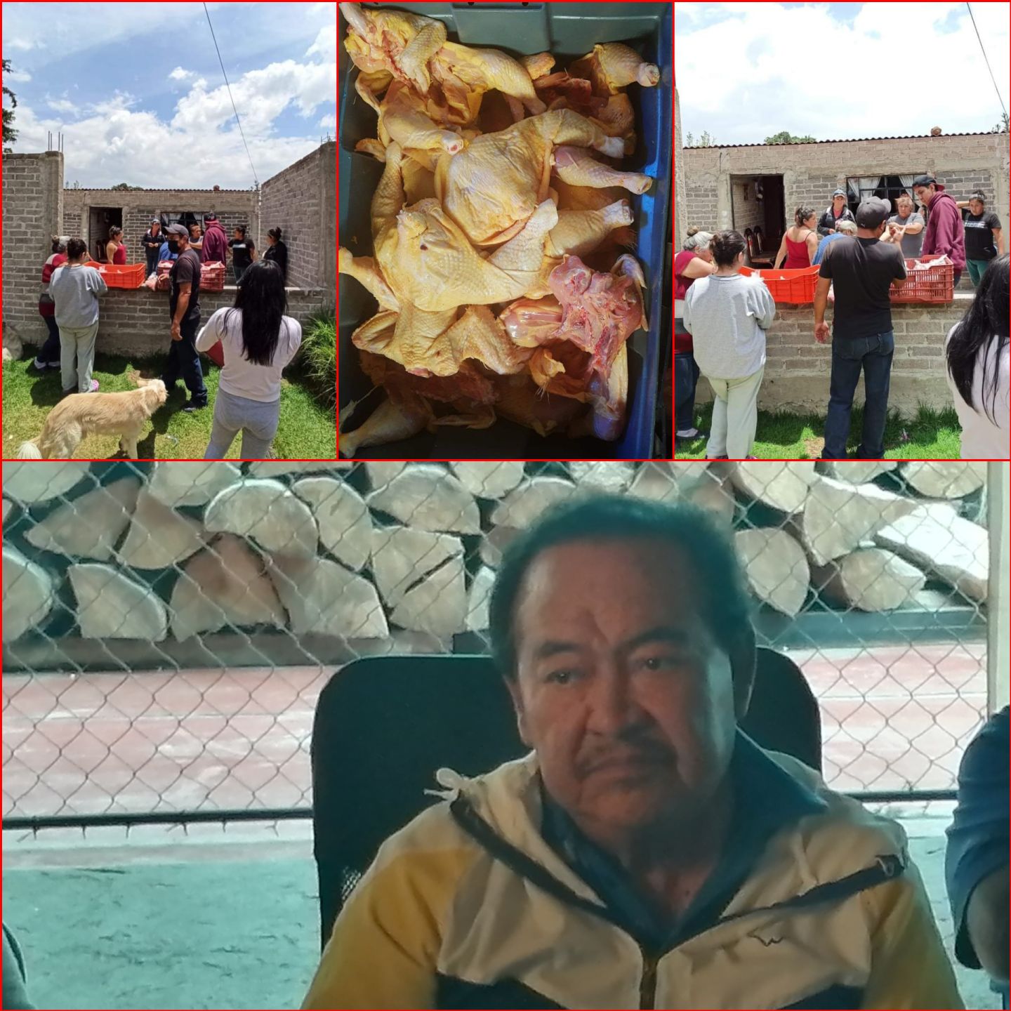 Pedro Ordoñes visita a coumunidades para entregar carne  y pollo fresco apoyando a familias Texcocanas 