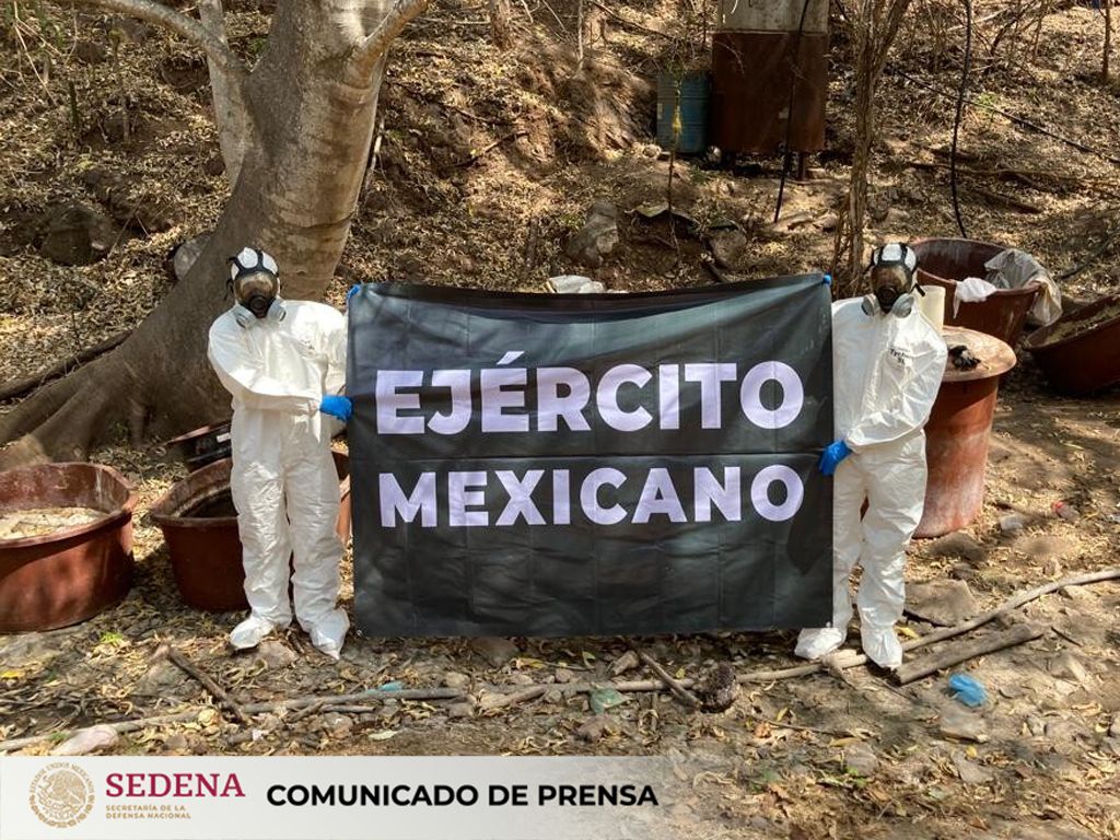 Ejército Mexicano asegura siete laboratorios  clandestinos de droga 