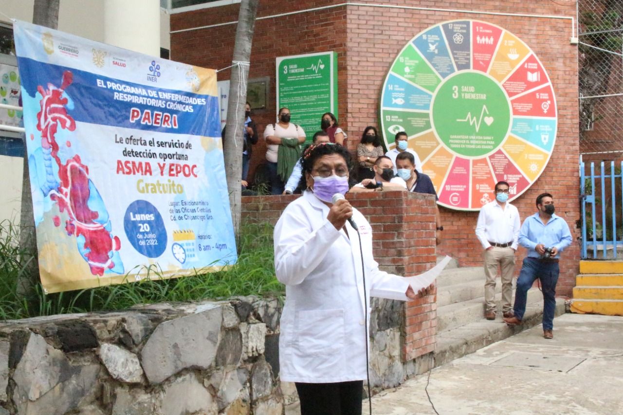 Realiza la Secretaría de Salud Guerrero jornada de detección gratuita de asma y EPOC, en Chilpancingo
