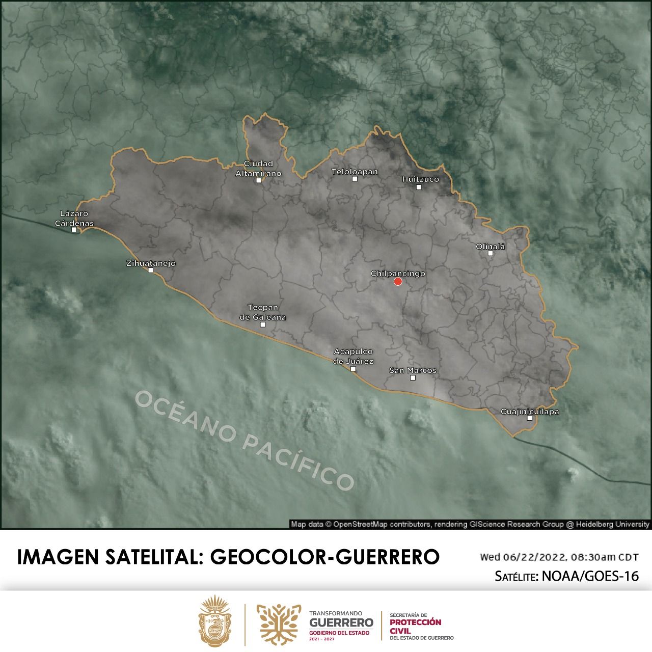 Sistemas meteorológicos que afectan al estado de Guerrero 