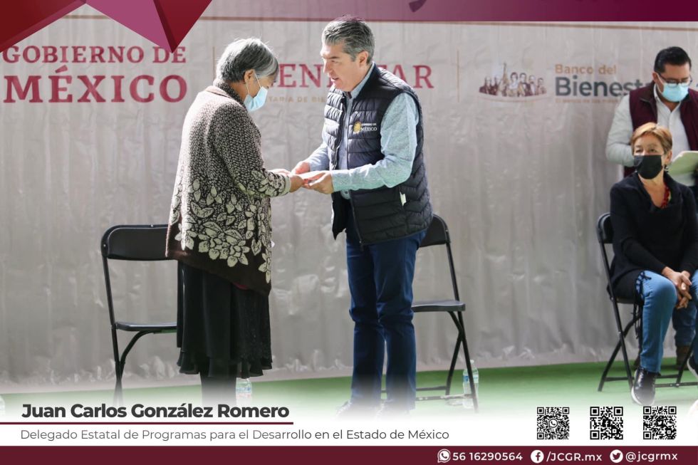 Entregan más de Mil Tarjetas de Pensión a Personas de la Tercera Edad en Texcoco