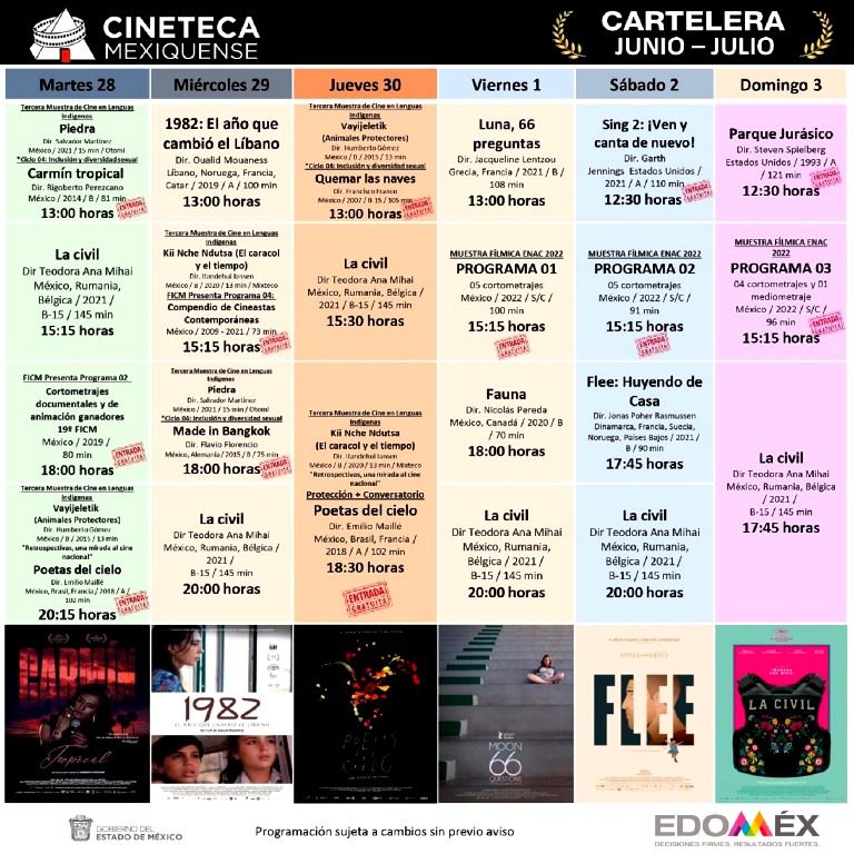 Invitan a disfrutar filmes en la Cineteca Mexiquense