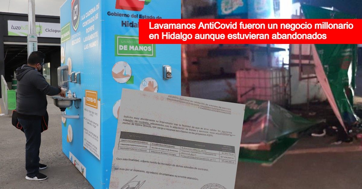 Lucraron con la tragedia: Lavamanos fueron un negocio millonario en Hidalgo