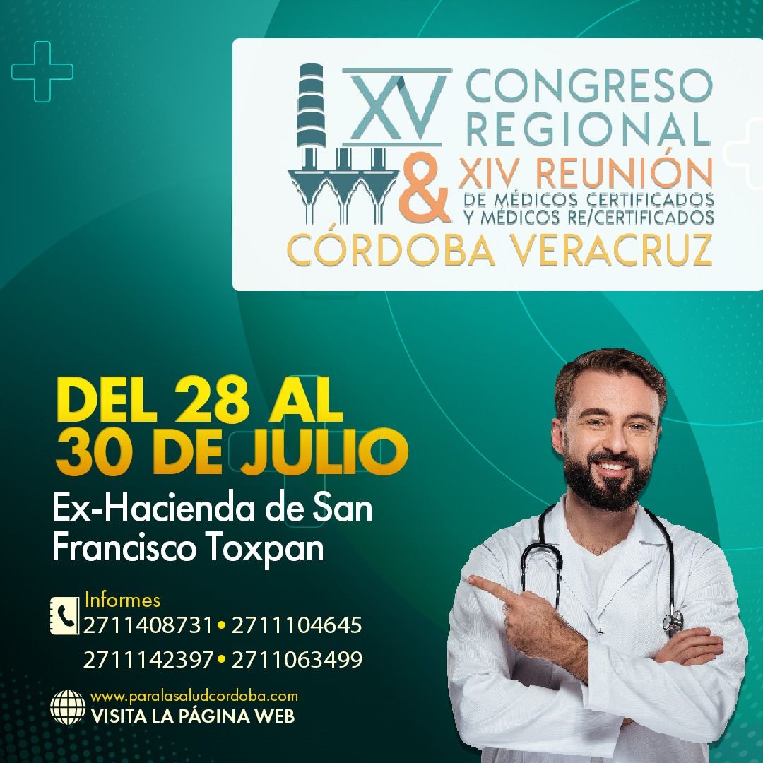 Será Córdoba sede del Congreso Regional y XIV Reunión de Médicos 