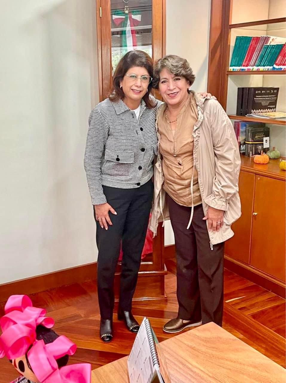  Mariela Gutiérrez se reunió con Delfina Gómez 
