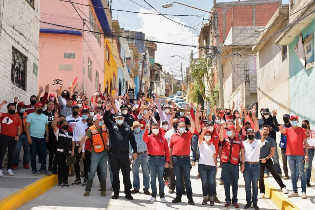 Marco Antonio Rodríguez Hurtado inauguró la repavimentación de calles en cuatro distintas colonias