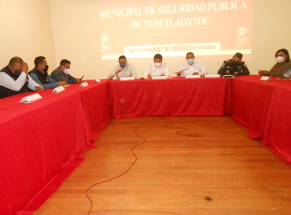 Sesión ordinaria del Consejo Municipal de Seguridad Pública de Tepetlaoxtoc