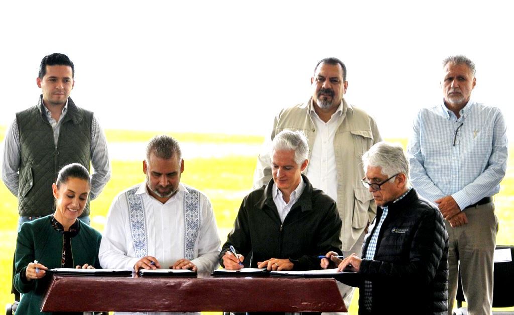 El Edoméx, CDMX, Michoacán y Conagua firman convenio de recuperación del canal El Bosque-Colorines para abasto de agua en la región y zona metropolitana  del Valle de México