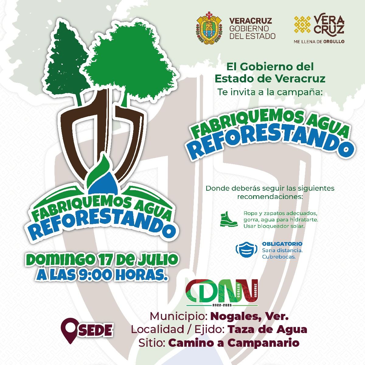 El Gobierno de Veracruz te invita a reforestar en Nogales