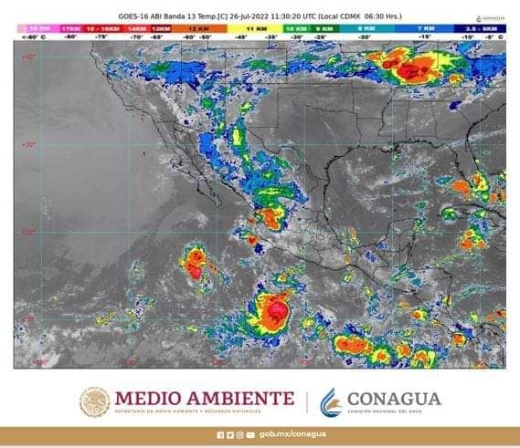 Se forma Depresión Tropical Siete-E; hay pronóstico de lluvias puntuales fuertes
