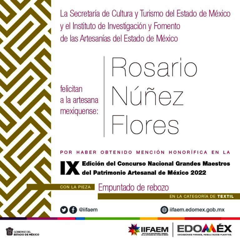 El Edoméx obtiene cinco premios en el concurso nacional Grandes Maestros del Patrimonio Artesanal de México 2022