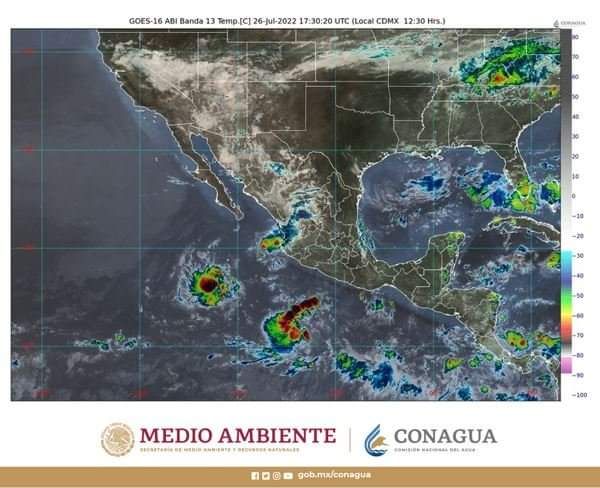 Bandas nubosas de Frank ocasionarán lluvias puntuales muy fuertes en Guerrero
