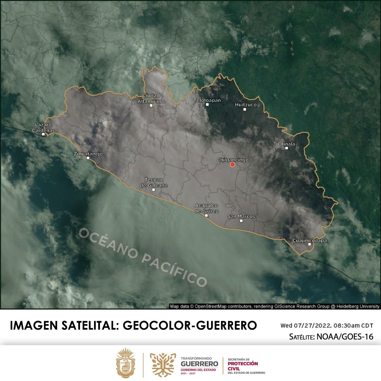 Sistemas meteorológicos que afectan al estado de Guerrero 