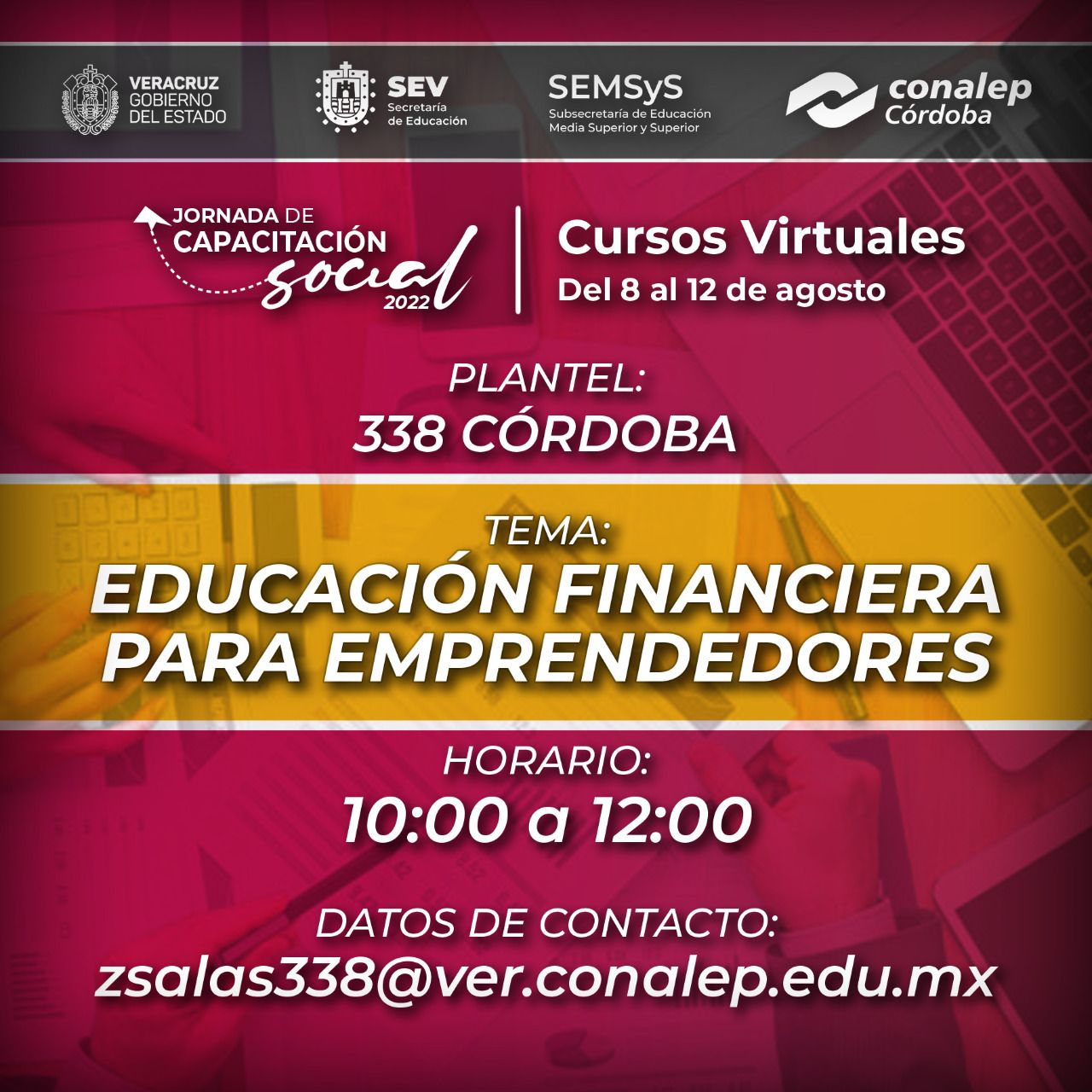 Ofrece Conalep Veracruz 32 cursos gratuitos al público