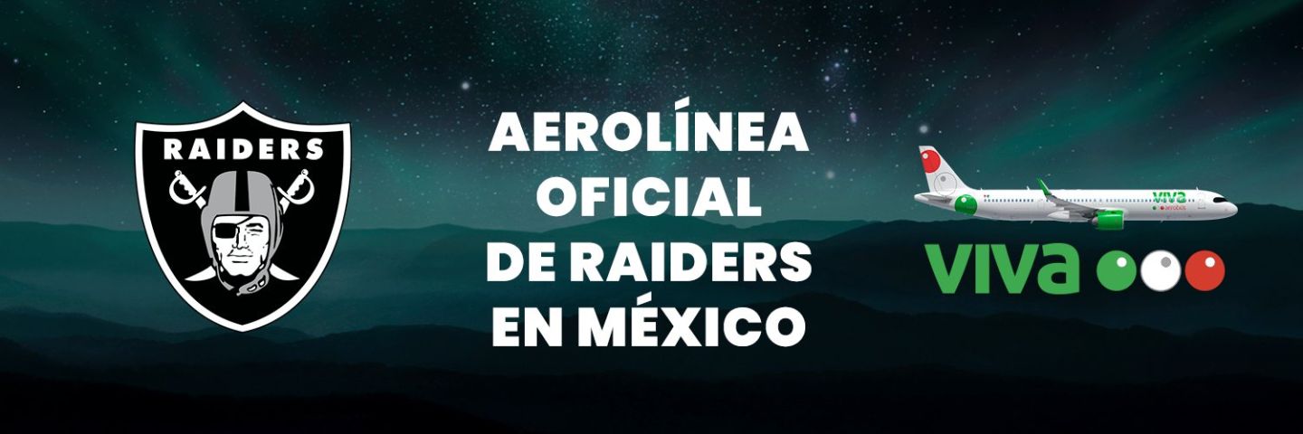 Viva Aerobús, la aerolínea oficial de los Raiders de Las Vegas. 