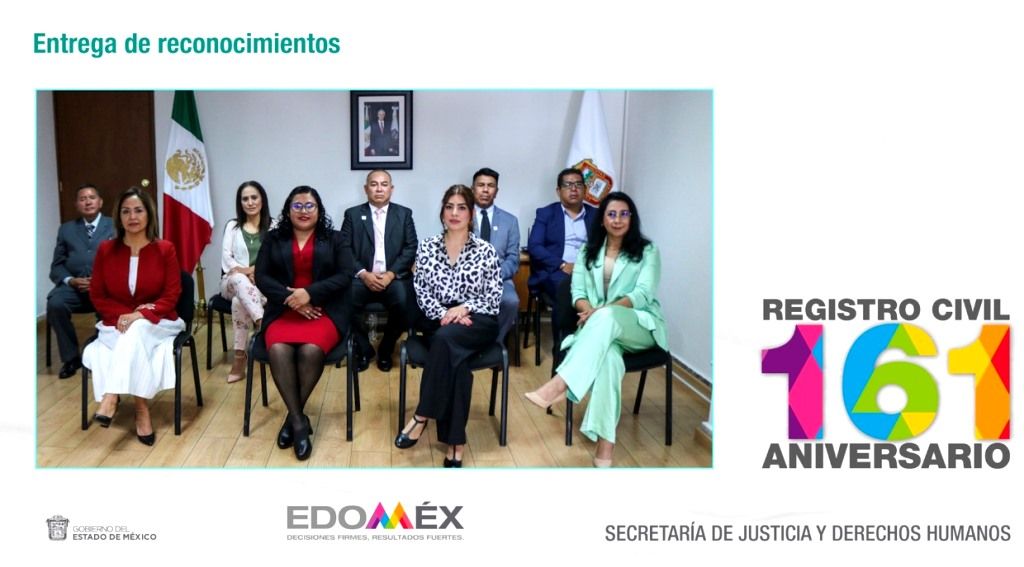 El Registro Civil cumple 161 años de atención y servicio a las familias mexiquenses
