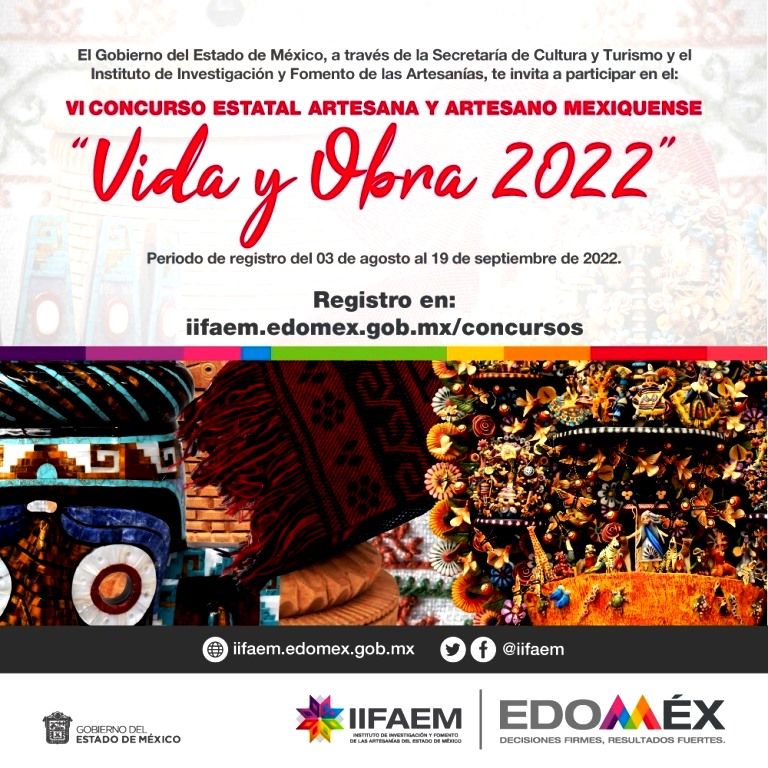 El IIFAEM invita a participar en el concurso artesanal estatal ’Vida y Obra 2022’