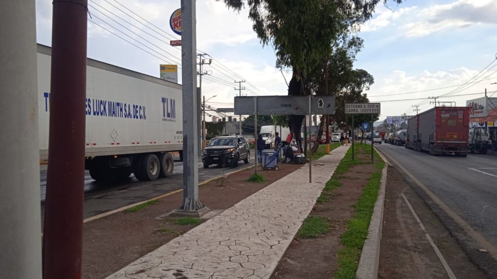 Carretera federal México Texcoco colapsada por manifestación de piperos