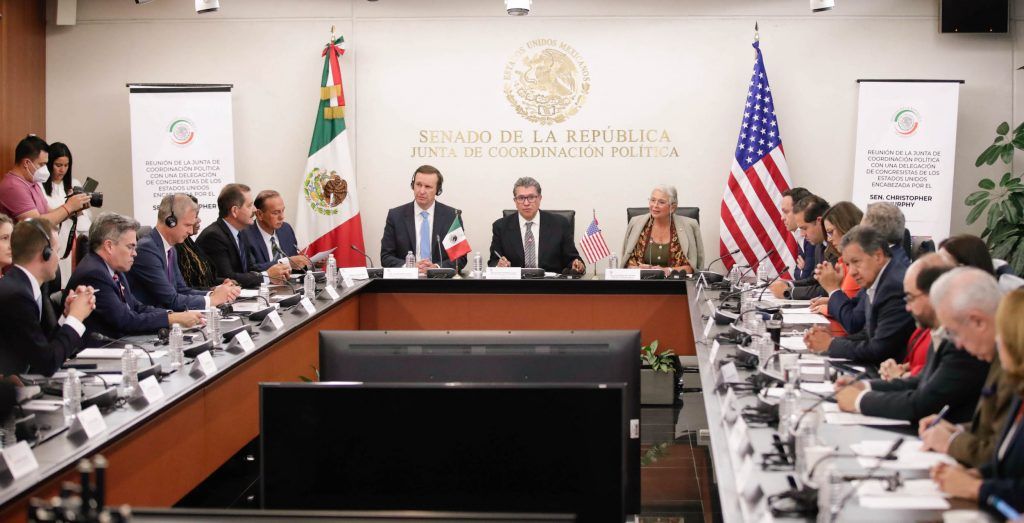 Analizan T-Mec, seguridad y migración senadores de México y los Estados Unidos.