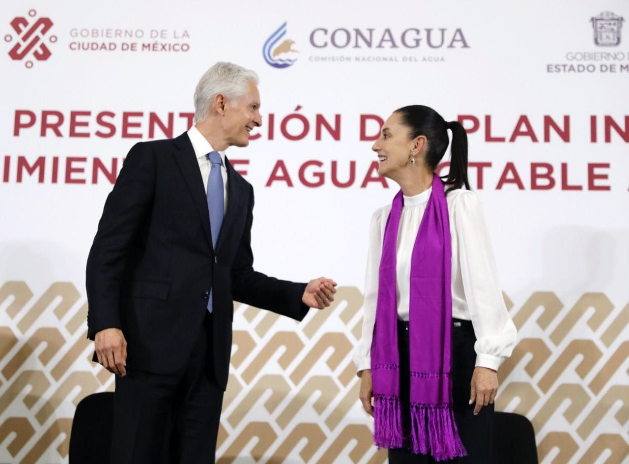 Presentan Alfredo Del Mazo y Claudia Sheinbaum el Plan
Integral de Abastecimiento de Agua Potable al Valle de México.

