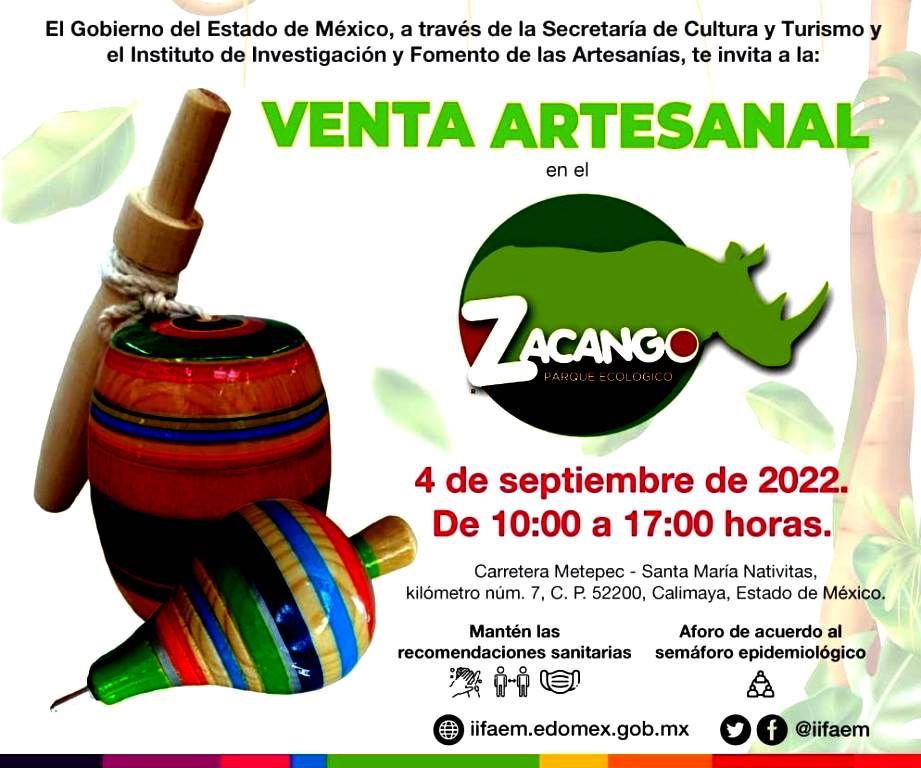 Ofrecen venta de artesanías mexiquenses en el Parque Ecológico Zacango
