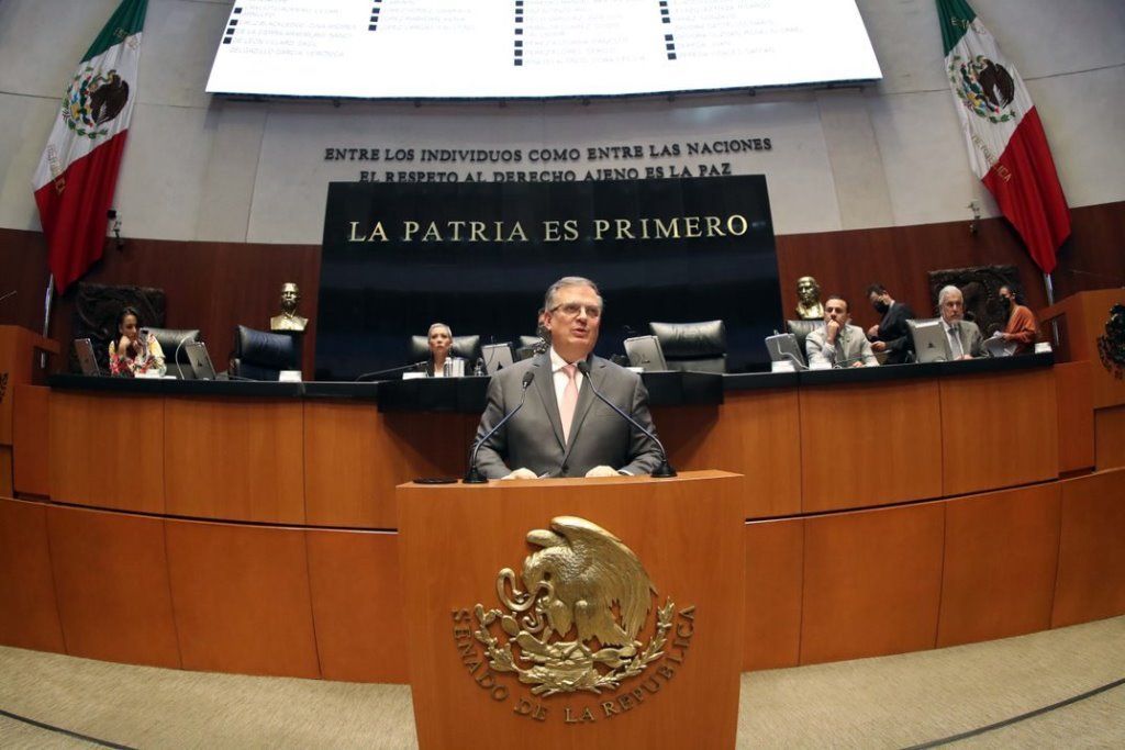 El titular de la SRE expone Pleno en el Senado Estado de la Política Exterior Mexicana