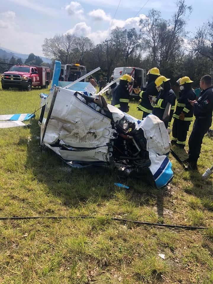 Deja Caída de Aeronave en Valle de
Bravo un Deceso y Tres Lesionados.
 