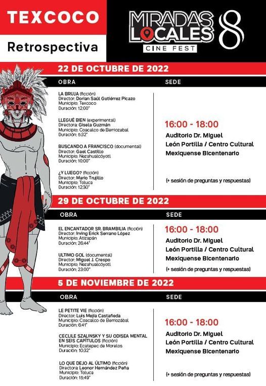 Presenta el Centro Cultural Mexiquense Bicentenario miradas locales Cine FEST