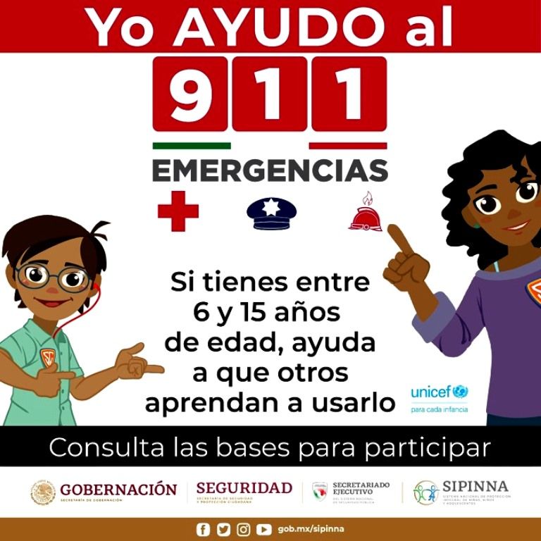 Invitan a niñas y niños a formar parte de la convocatoria ’Yo Ayudo al 911’