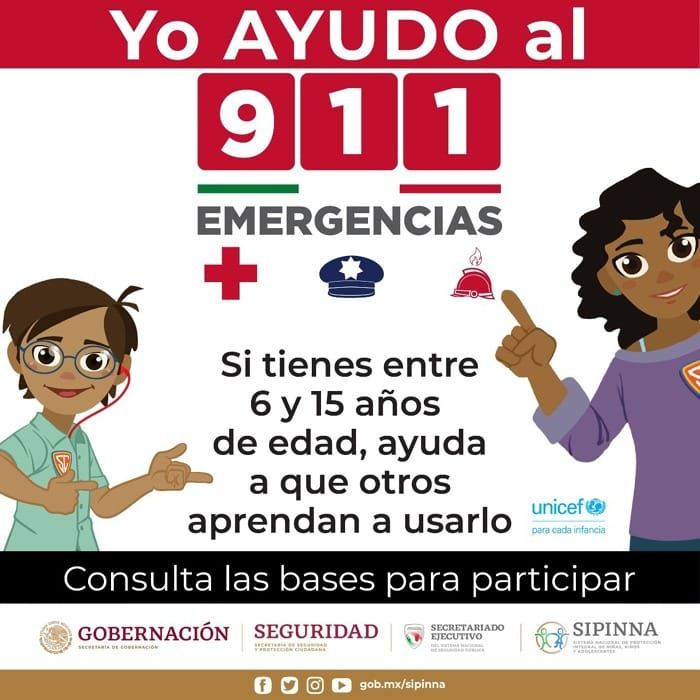 Invitan a Niñas y Niños a Formar Parte
de la Convocatoria ’Yo Ayudo al 911’
