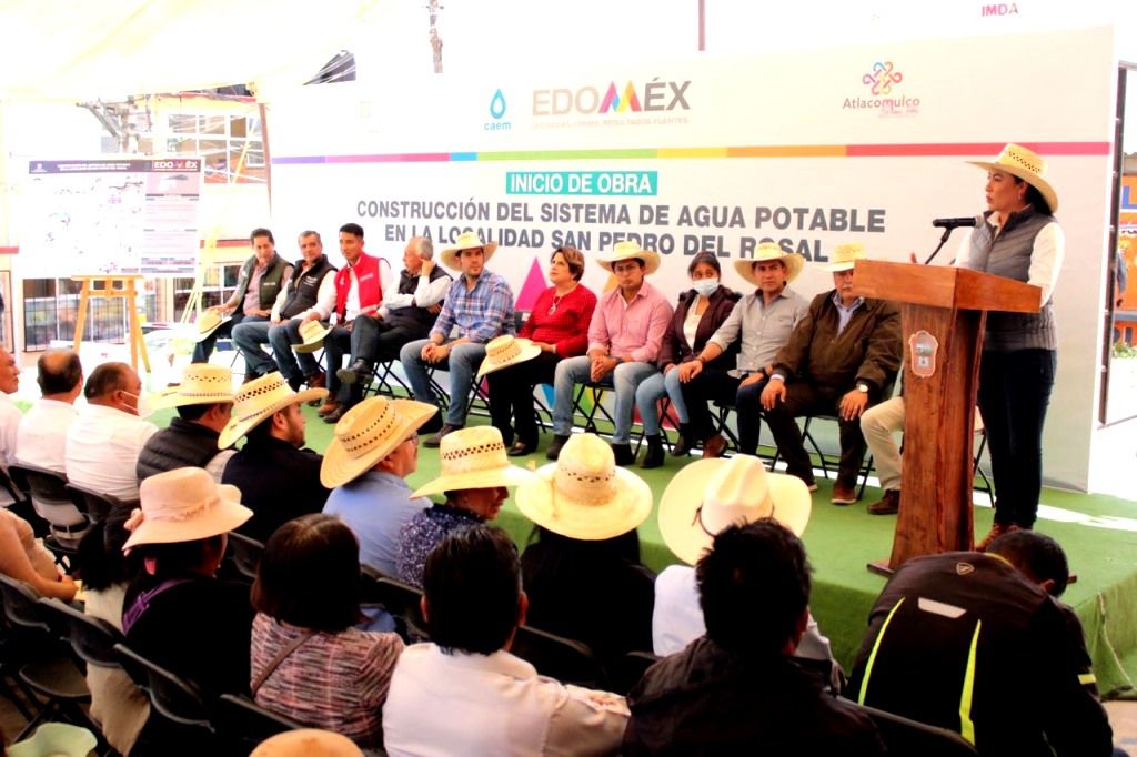 El GEM inicia construcción de sistema de agua potable en la comunidad de SAN Pedro Del Rosal, Atlacomulco