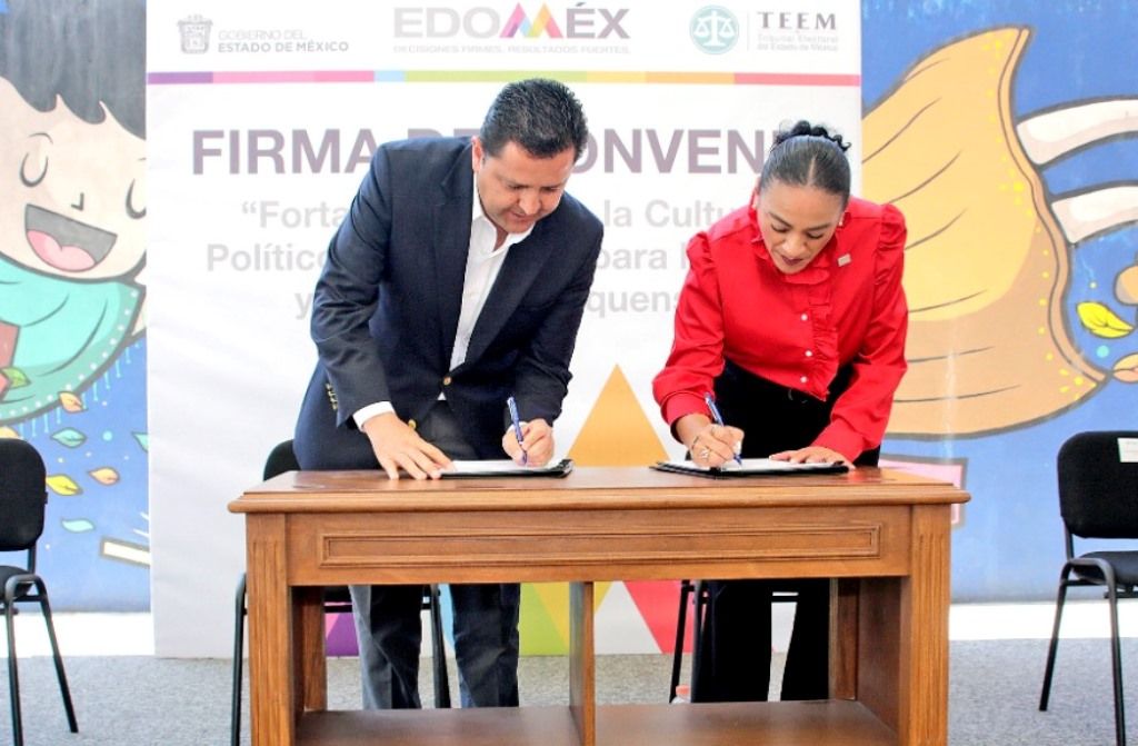 La Secretaría de Educación y Tribunal Electoral del Edoméx firman convenio de colaboración