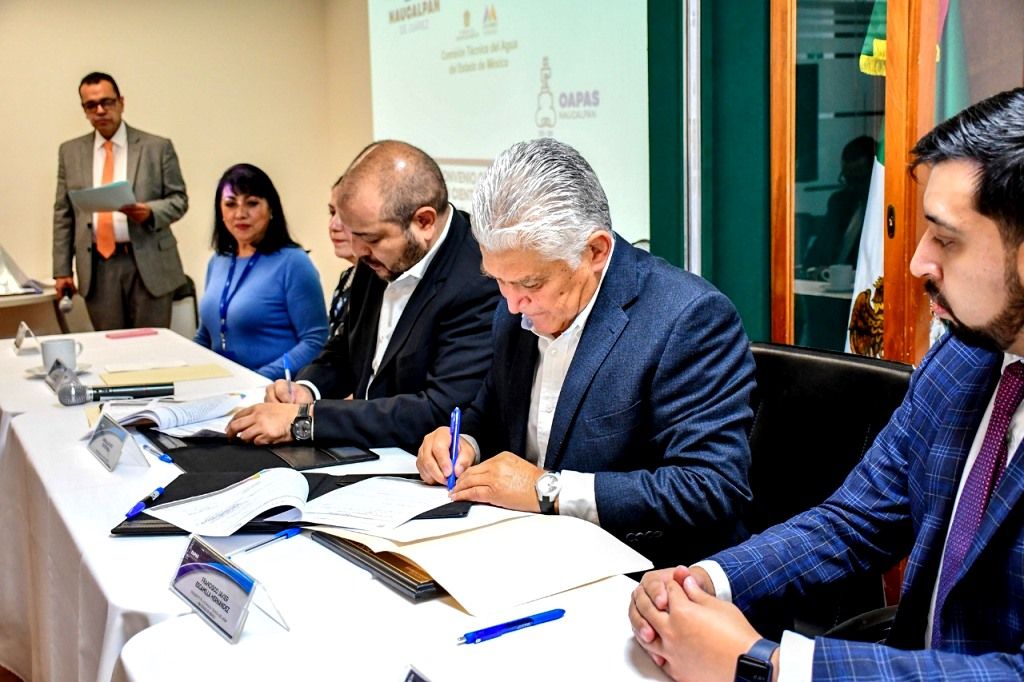 Firman CTAEM y Naucalpan convenio de colaboración para mejorar eficiencia hídrica