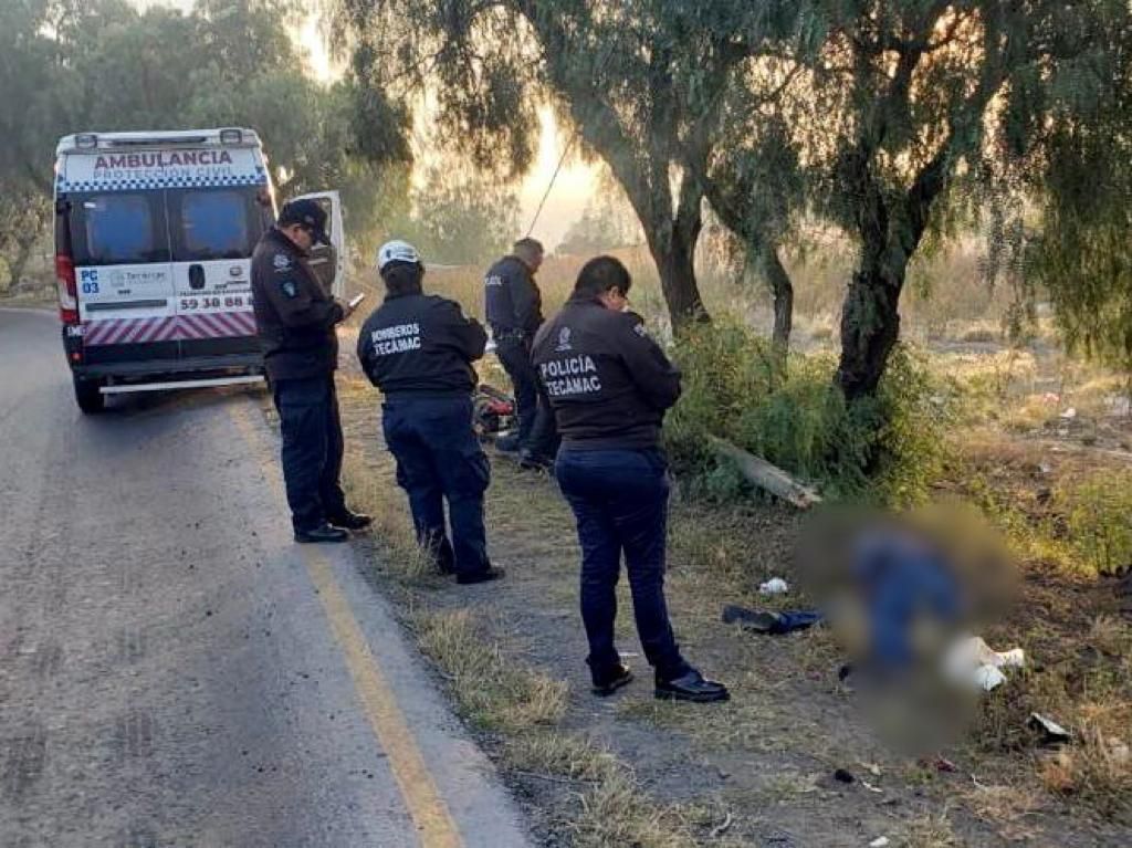 Muere otro motociclista en Tecámac; choca contra poste