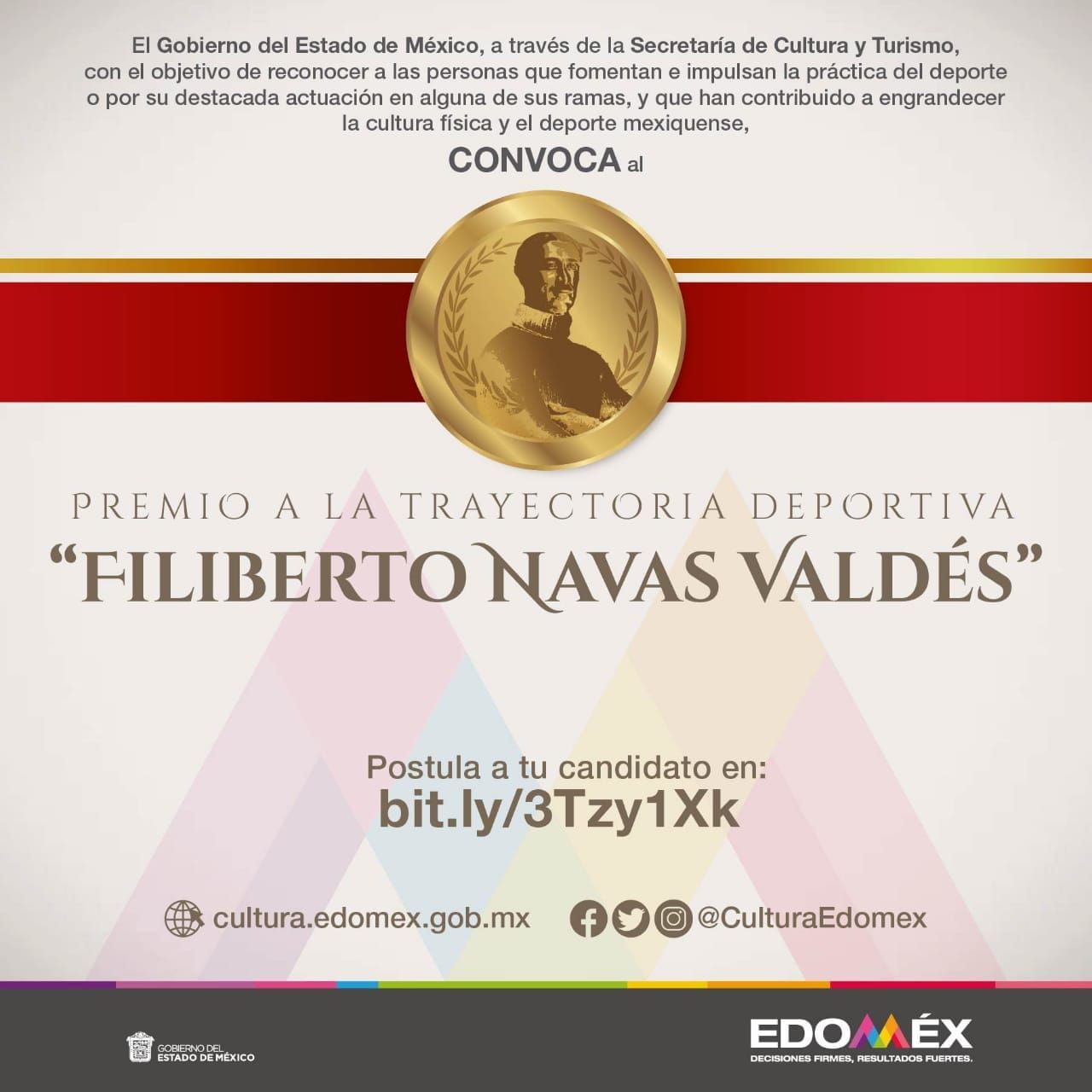 Convoca Secretaría de Cultura y Turismo al Primer Premio
a la Trayectoria Deportiva "Filiberto Navas Valdés’.