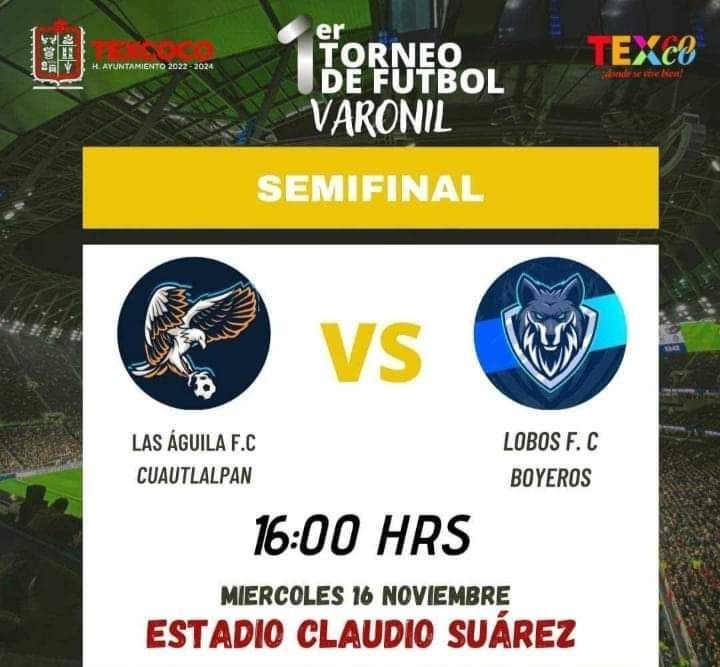 Favoritos en ganar las Águilas F. C de Cuautlalpan en el 1er Torneo de fútbol varonil Texcoco. 