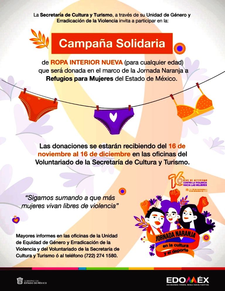 La Secretaría de Cultura y Turismo llama a participar en Campaña Solidaria 