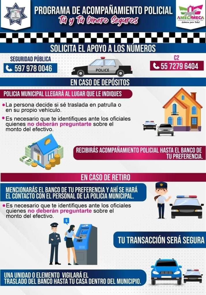 El Municipio de Amecameca Pone en Marcha
#tuytudineroseguros. Por Seguridad Ciudadana.