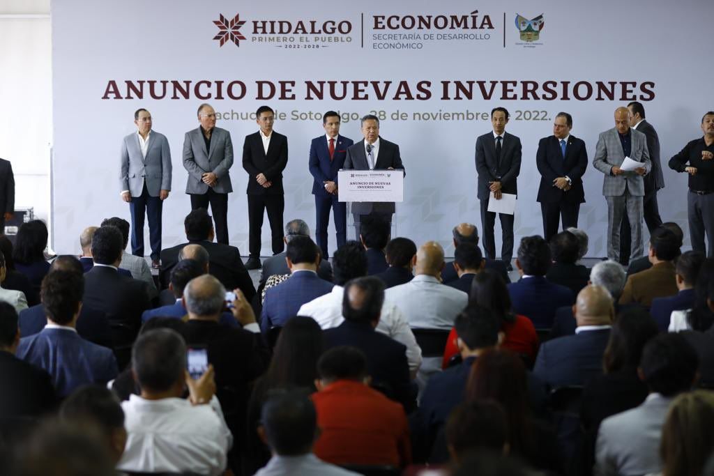 Capta Hidalgo 106 millones diarios en inversiones desde que está Morena