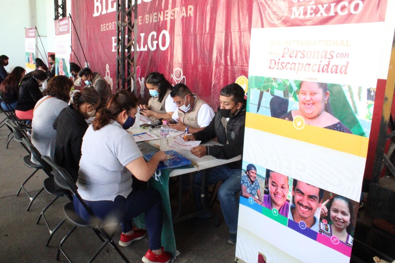 Suman 21 mil personas con discapacidad quienes reciben pensión del Bienestar en Hidalgo