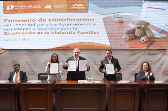 PJEdoméx suma 14 convenios municipales para erradicar violencia familiar