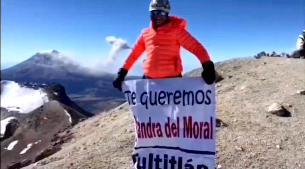 Las simpatías por Alejandra Del Moral llegan hasta la cima del Iztaccíhuatl