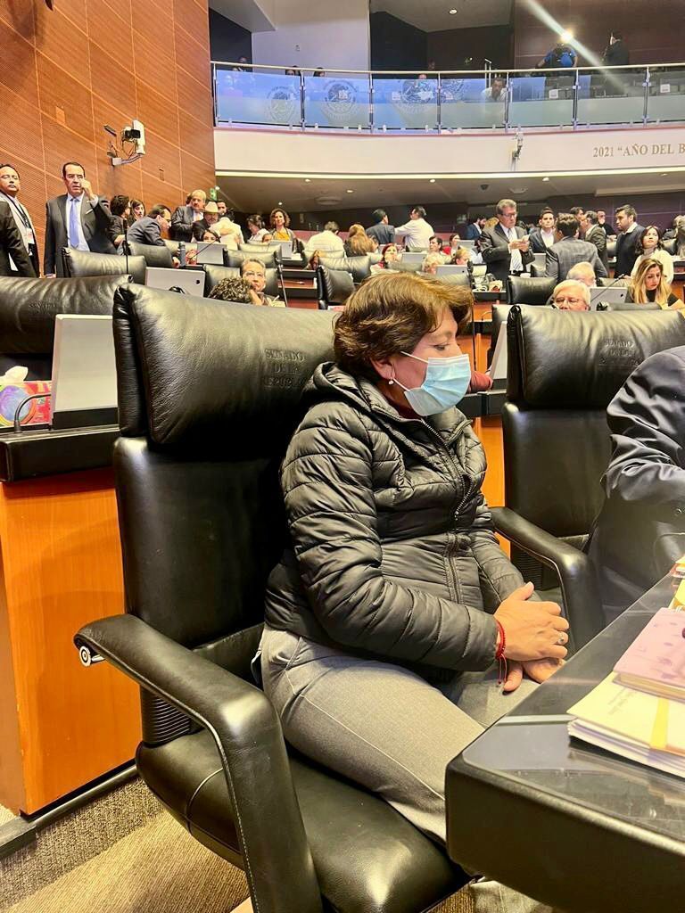 La senadora Delfina Gómez solicita licencia 