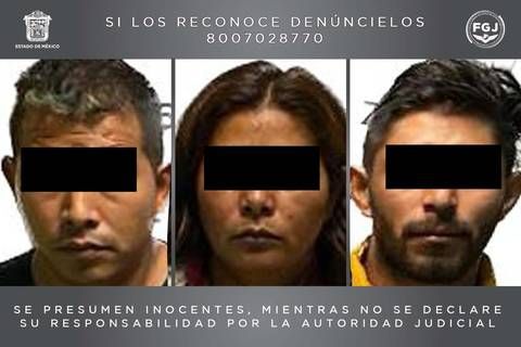 Dos hombres y una mujer son asegurados con droga en Chimalhuacan