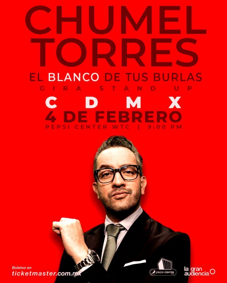 Llega Chumel Torres a la CDMX presentando; El Blanco de tus Burlas