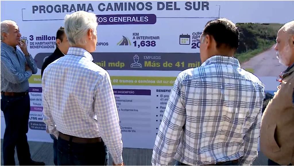 Alfredo del Mazo en la entrega de la rehabilitación de vialidades del programa 
Caminos del Sur en Tejupilco y Sultepec.