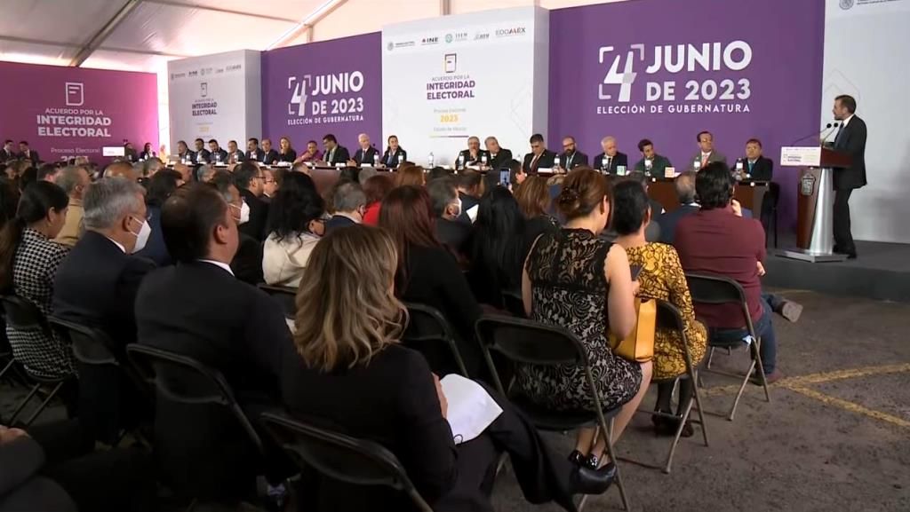 Alfredo del Mazo en el Acuerdo por la Integridad del Proceso Electoral 2022-2023 en el Edoméx